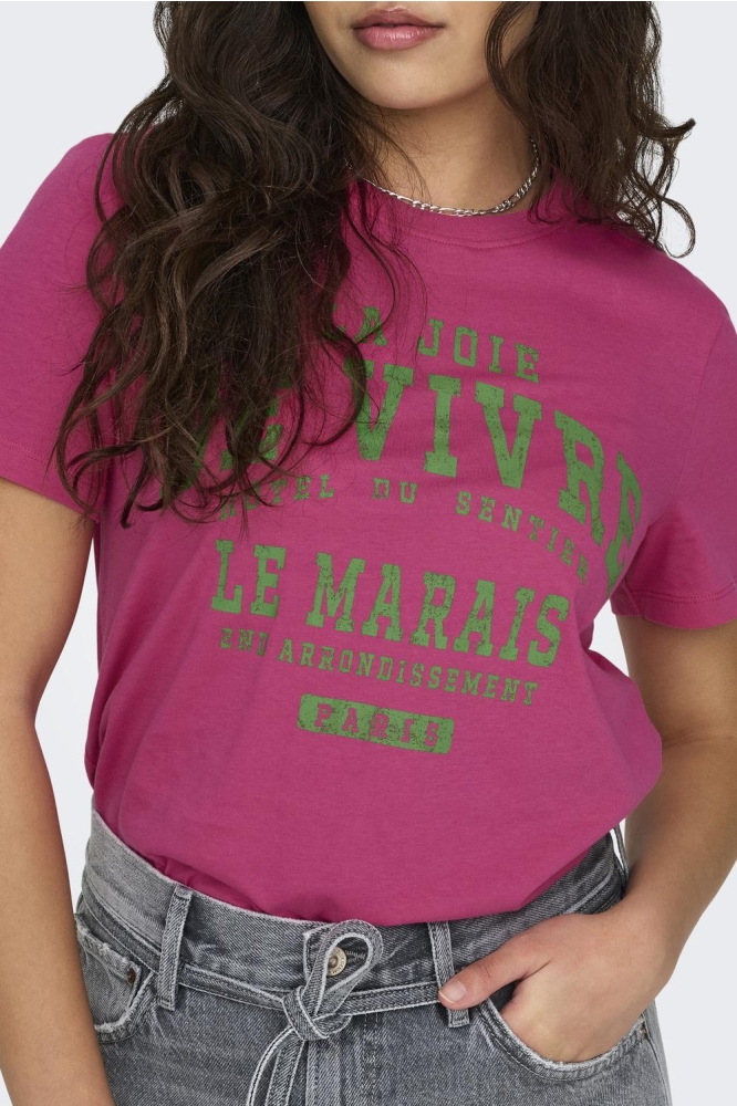 ONLREGINA SS REG TEE CS JRS 15319748 Fuchsia Purple/De vivre
